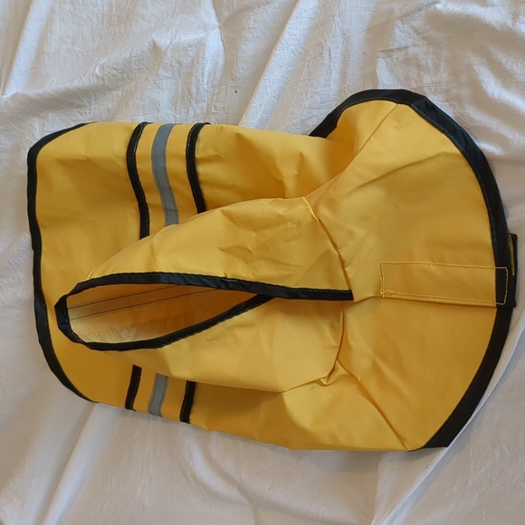Small Yellow Reflective Dog Raincoat - Picture 3 of 10